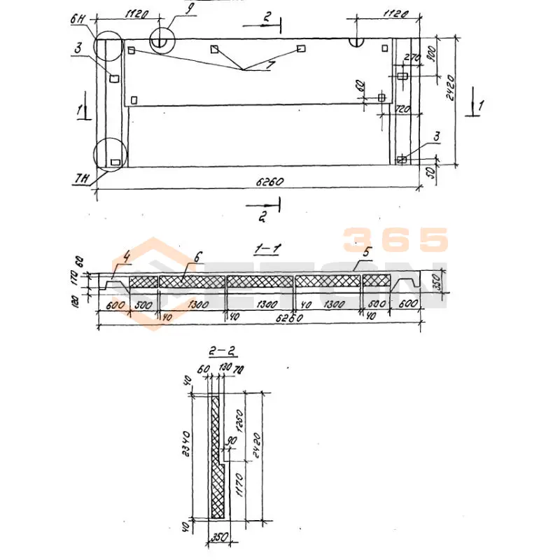 Панели парапетные Серия 1.100.1-7 3НЧ 63-24-35-150 л