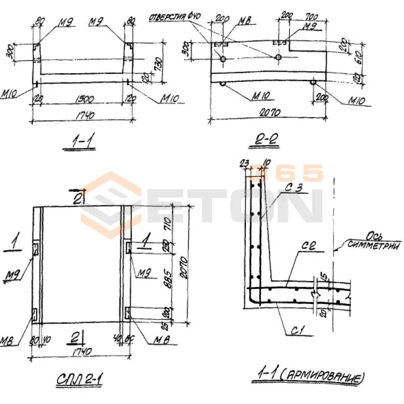 Панели стеновые ТП 905-7 СПЛ 2-1 (ТП 905-7)