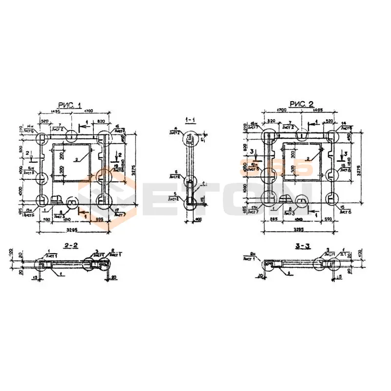 Панели наружных стен Серия 1.090.1-2с 2ПСО 33-33-4-1 пс (1.090.1-2с)