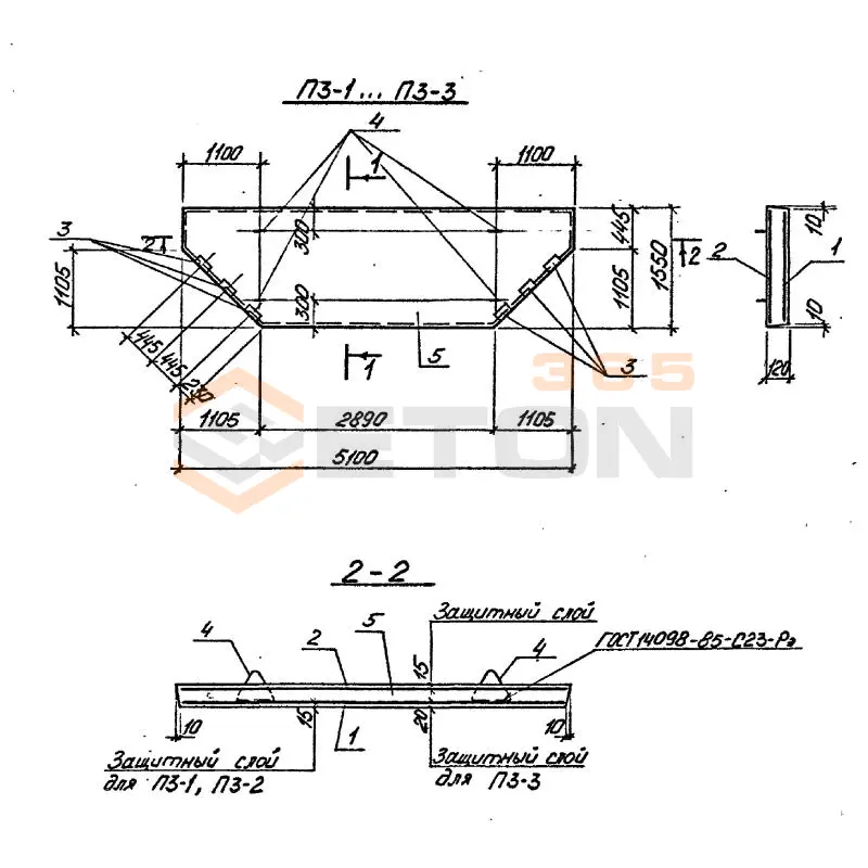 Плиты Серия У 01-02/89 П 3-2