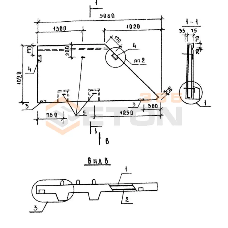 Панели карнизные Серия 1.020-1 ПК 31-10-2 п (1.020-1)