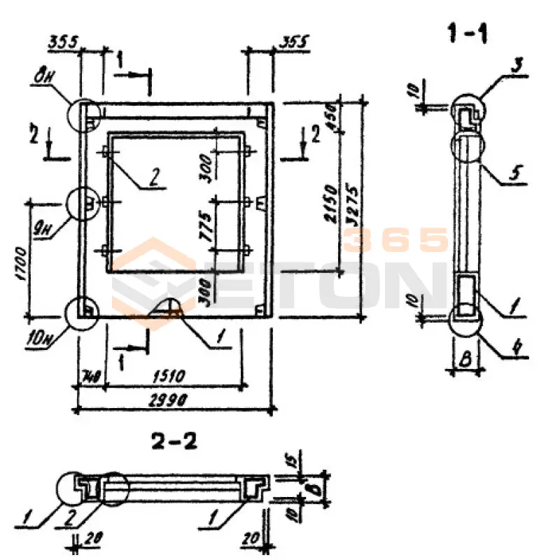 Панели наружных стен однослойные Серия 1.090.1-3пв ПСД 30-33-4,0-2 п пв (1.090.1-3пв)