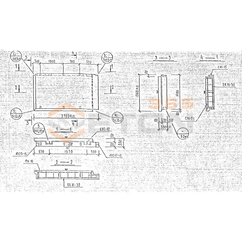 Панели наружных стен Серия 1.232 КЛ-2 НР 2-27-15-35 м (1.232 КЛ-2)
