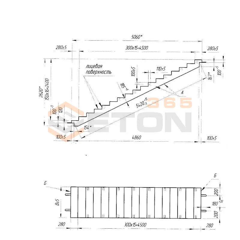 Лестничные марши Метро ЛМ 49-14-24