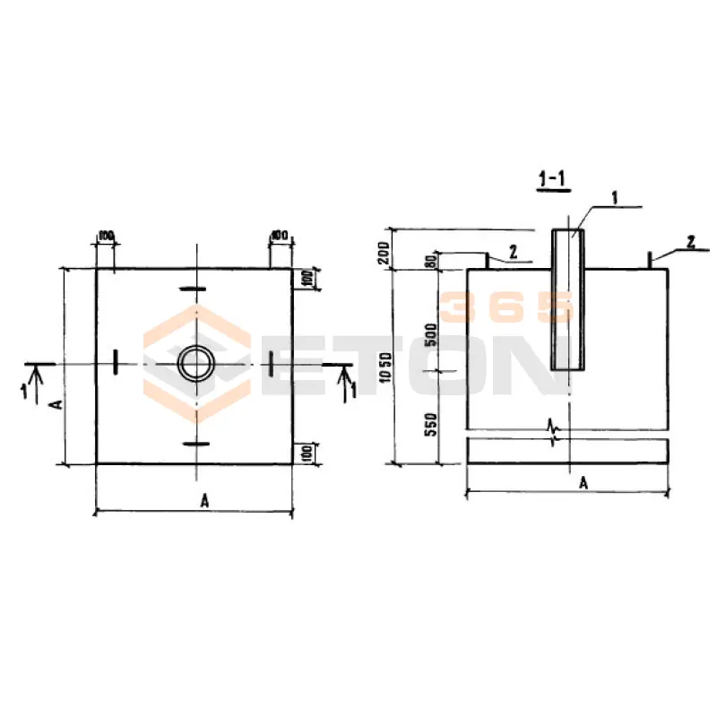 Фундаменты Серия 3.503.9-59 3Ф 7-7-10,5 т (3.503.9-59)