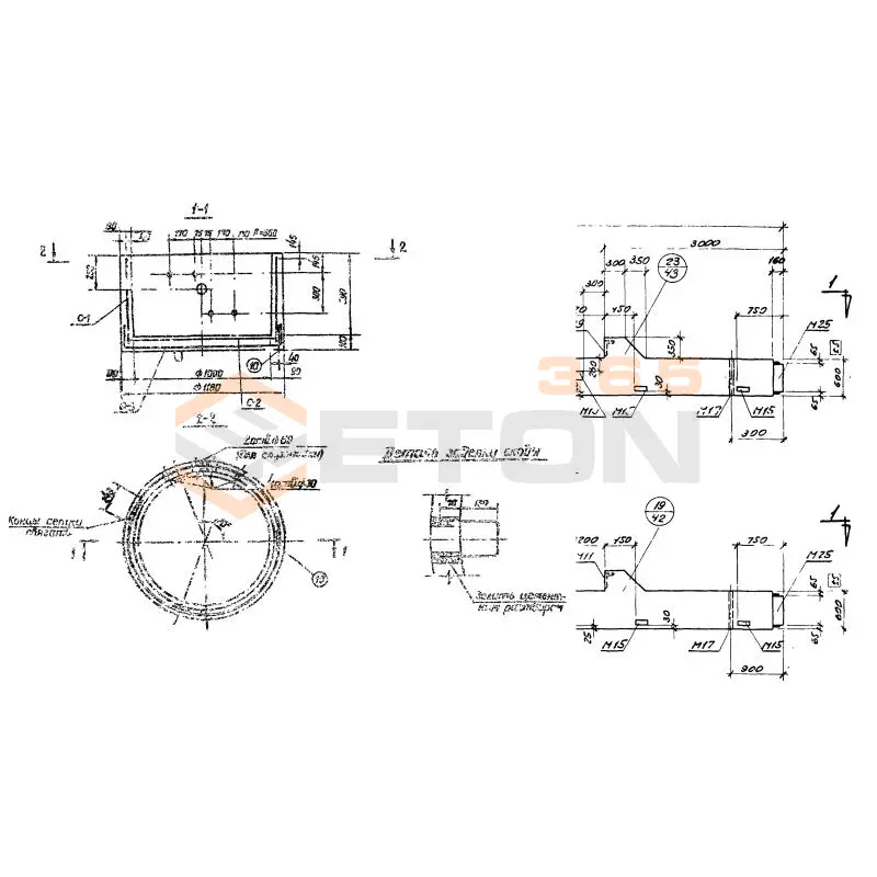 Кольца колодцев стеновые Серия 3.820-9 КСД 10-1