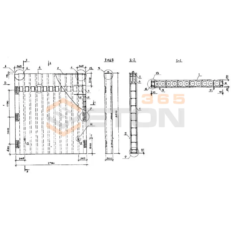 Вентблоки-диафрагмы жесткости Серия 1.034.1-1/90 ВД 33-30-30