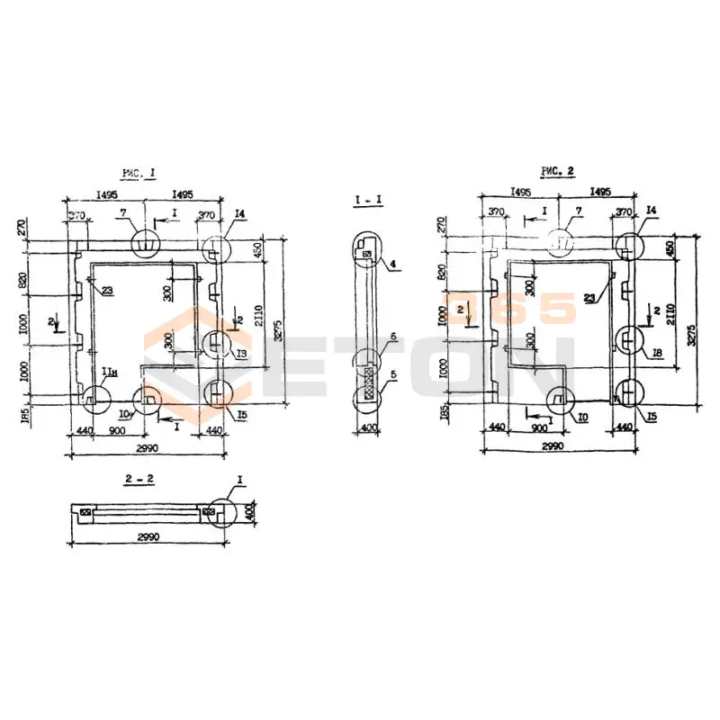 Панели наружных стен Серия 1.090.1-2с 2ПСБ 30-33-4-1 птс (1.090.1-2с)