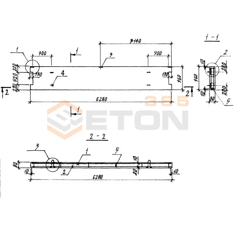 Панели ограждения лоджий Серия 1.137.1 КЛ-3 ОЛ 63-10-8 т-1