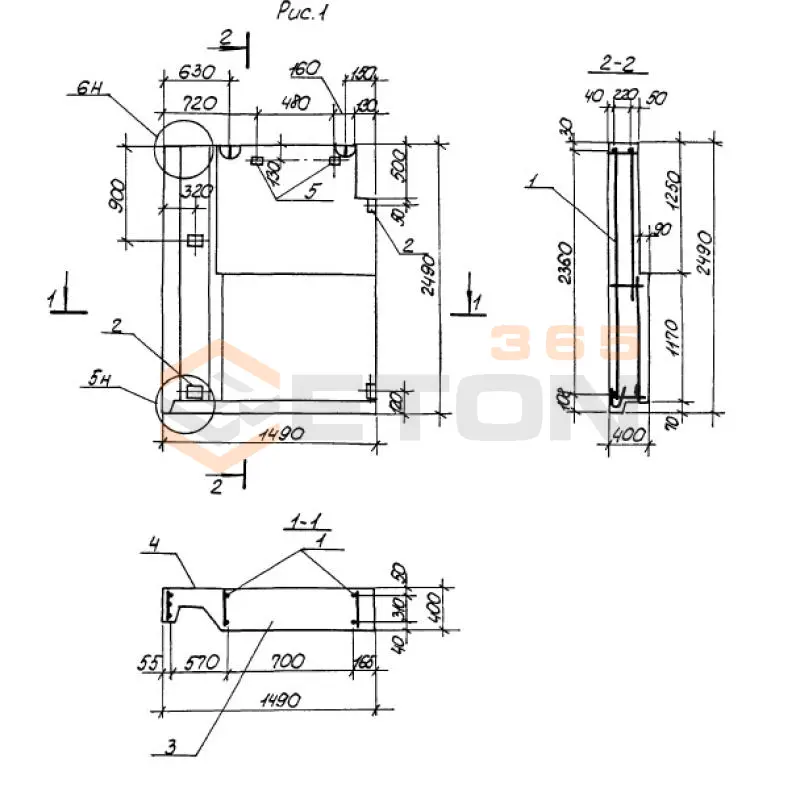 Панели парапетные Серия 1.100.1-7 1НЧ 15-25-40-50 л