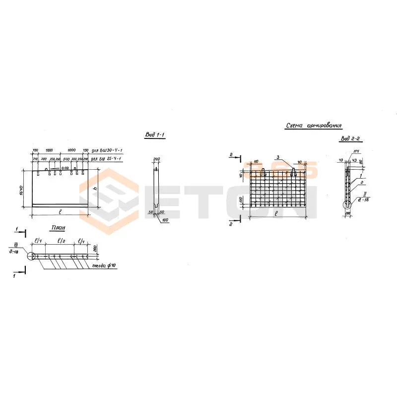 Блоки шкафных стенок Серия 3.503.1-105 БШ 25-4-1