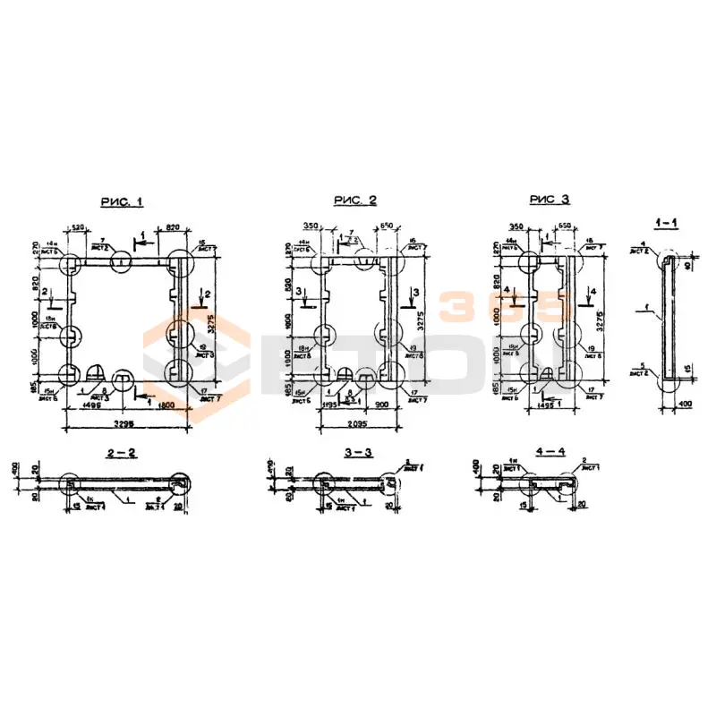 Панели наружных стен Серия 1.090.1-2с 1ПС 15-33-4 пс (1.090.1-2с)