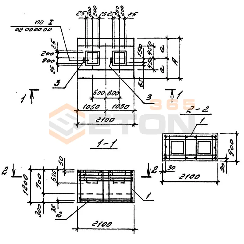 Фундаменты Серия 3.016.1-9 ФМ 4