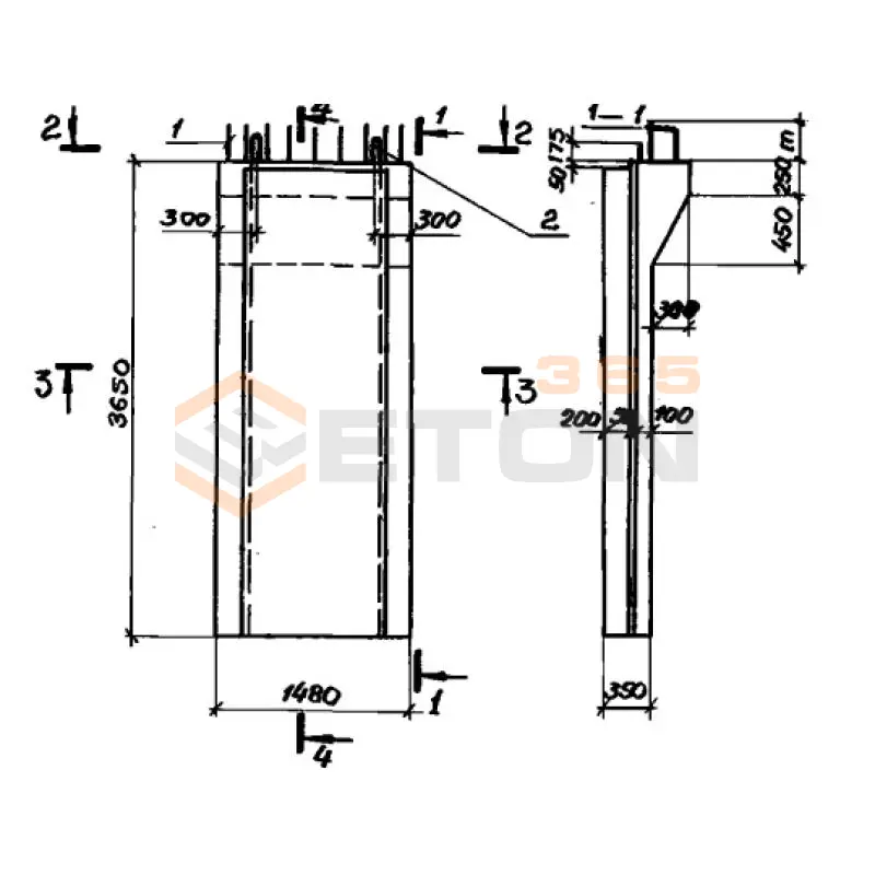 Панели стеновые Серия У 01-01/80 ПСД 1-6 (У 01-01/80)