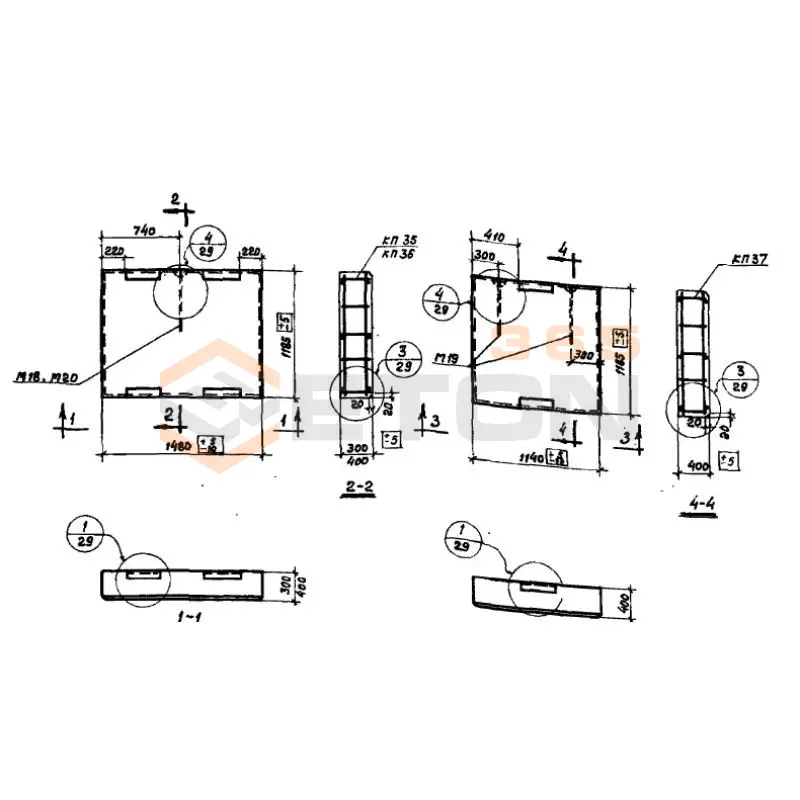 Панели стеновые Серия СТ 02-31 ПСЯ 30-2б-1,2-1,5 (СТ 02-31)