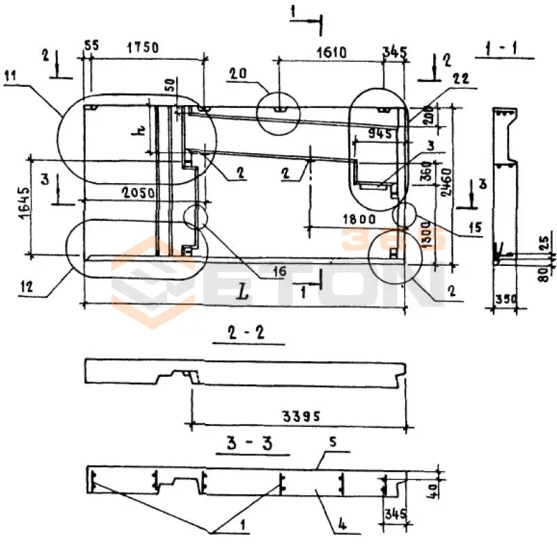Панели парапета Серия 1.138.1-17 1НЧ 62-25-35-50 л-6,8 (1.138.1-17)