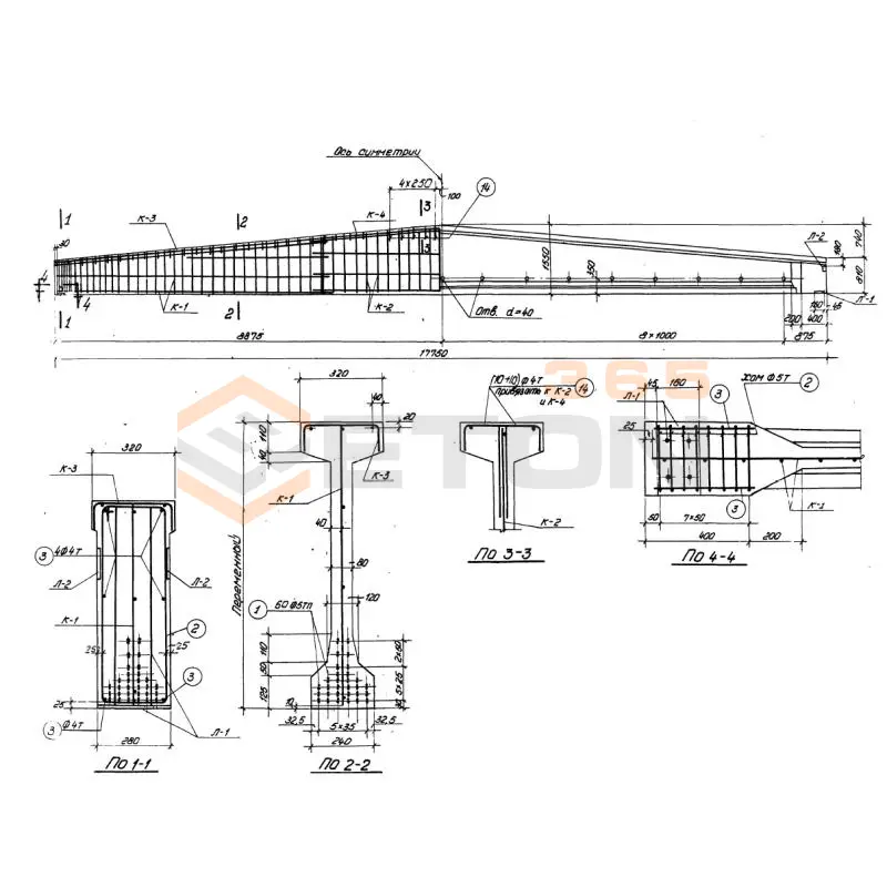 Балки Серия ПК 01-06 Б 2-18-1