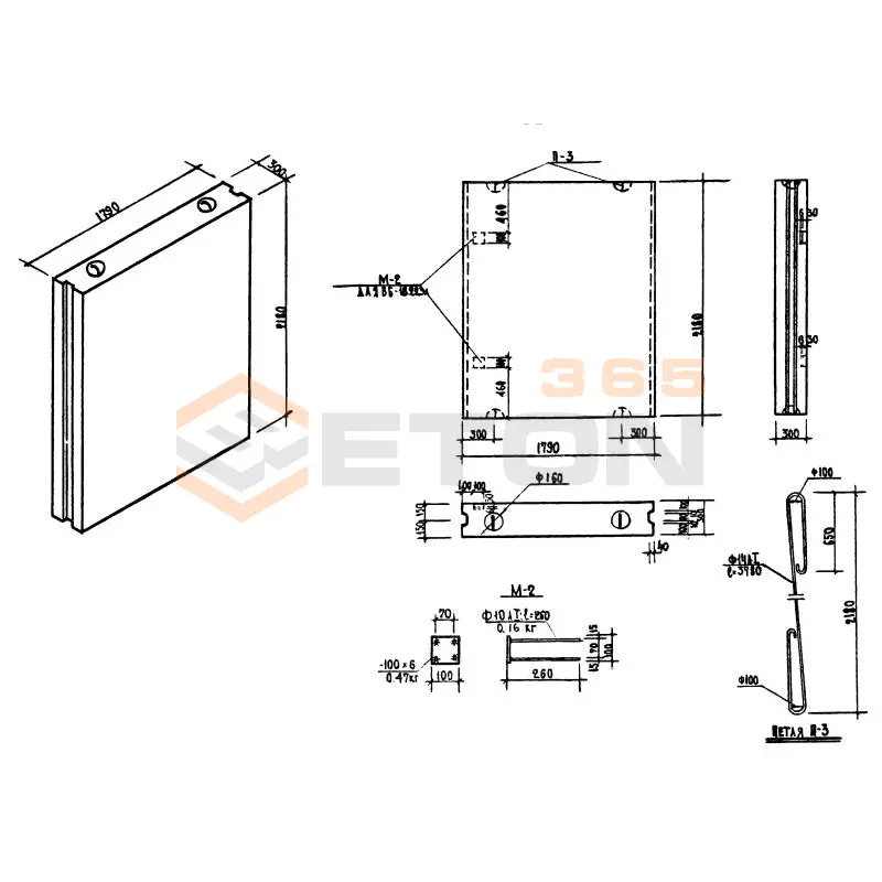 Блоки внутренних стен Серия 1.134-1 ВБ 18-22-3 (1.134-1)