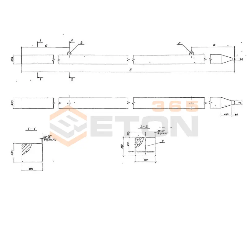 Сваи анкерные Серия 3.504.1-23 АС 90-35 с