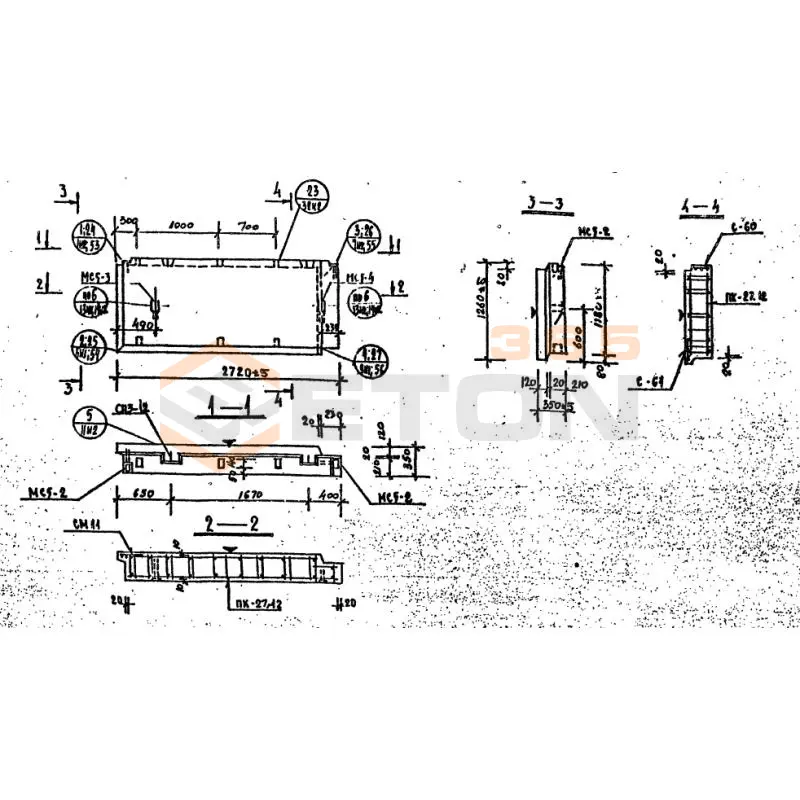 Панели наружных стен Серия 1.232 КЛ-2 НР 2-27-12-35 (1.232 КЛ-2)