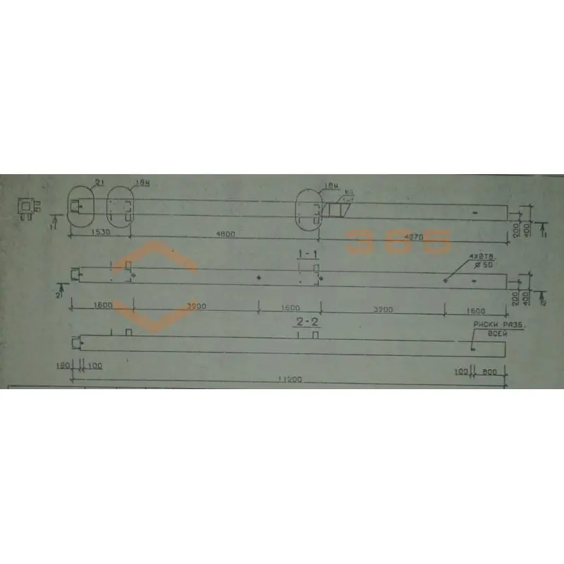 Колонны сечением 400х400 мм для зданий с высотами этажей 4,8 и 4,8 (6,0) м Серия 1.020.1-2с/89 5КН 48-112-1 сн
