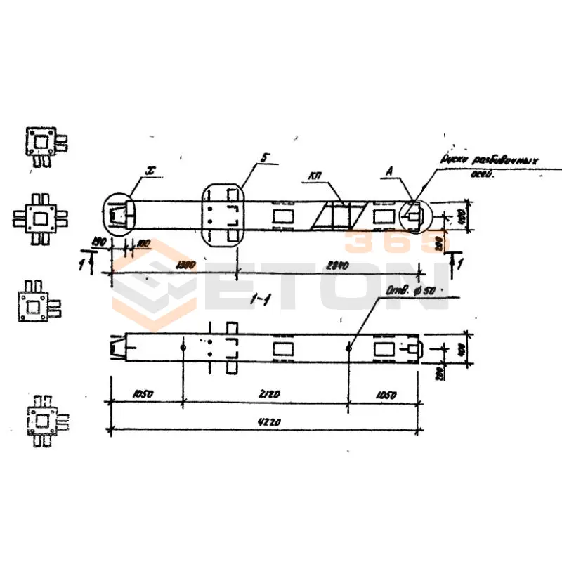 Колонны Серия 1.020.1-6сп 5КН 33-42-4-2 сп (1.020.1-6сп)