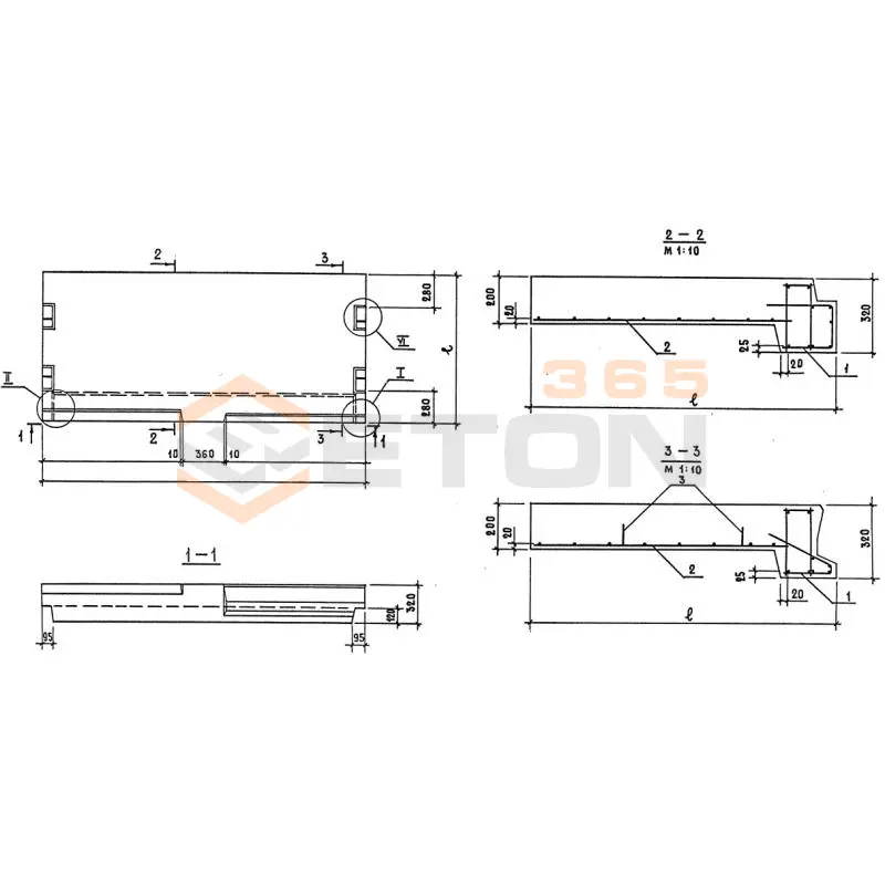 Лестничные площадки плоские 1ЛП серия 1.152.1-8 ( 1.152-3 ) и ГОСТ 9818-85 1ЛП 26-18-4