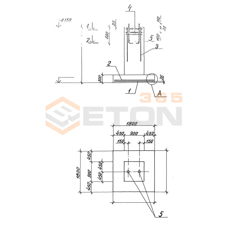 Фундаменты монолитные Серия 1.412.1-4 ФФ 2-2