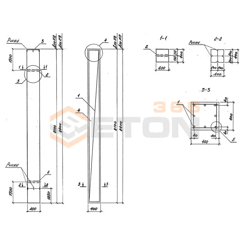 Колонны Серия 3.015-2/77 К 33-2 (3.015-2/77)