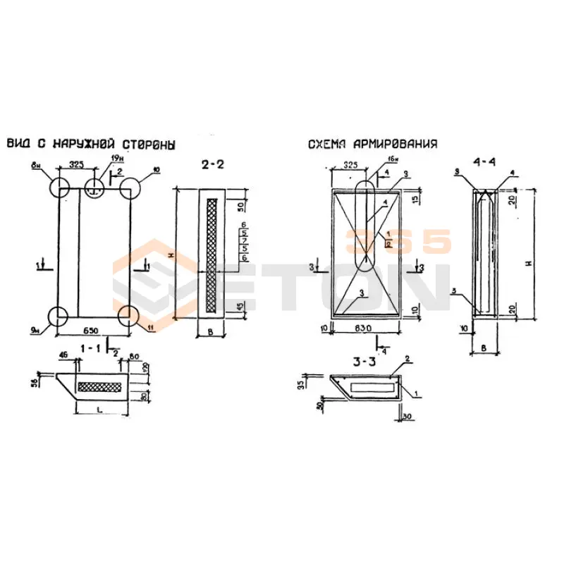 Панели стеновые трехслойные Серия 1.232.1-7 4ПСТ 65-180-25 л-2