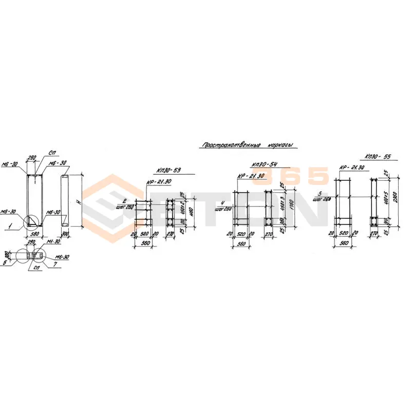 Панели стеновые толщиной 300 мм Серия 1.030.1-1 2ПС 6-24-3,0 л