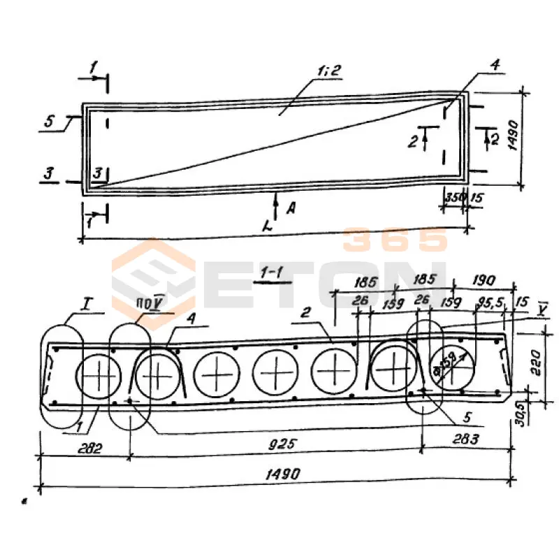 Плиты многопустотные Серия 1.141.1-28с ПК 29-15-8 АIIIт с9а (1.141.1-28с)