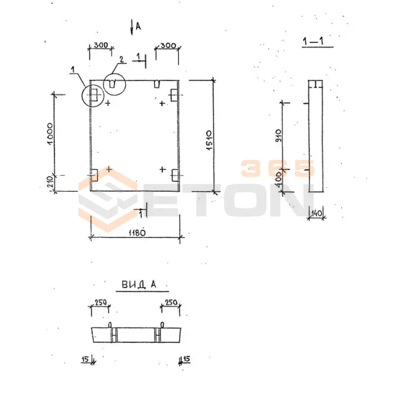 Диафрагмы жесткости плоские серия 1.020-1/87 ( 1.020.1-7, 1.020-1/83, ИИ 04-1, 1.020.1-3пв ) Д 12-15