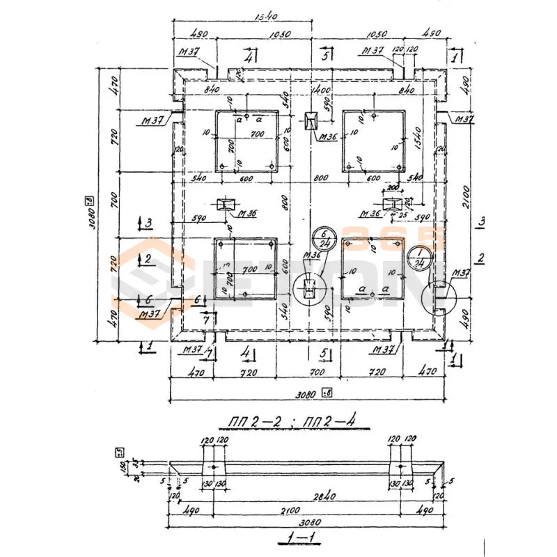 Плиты пролетные Серия 1.420-4 ПП 2-4