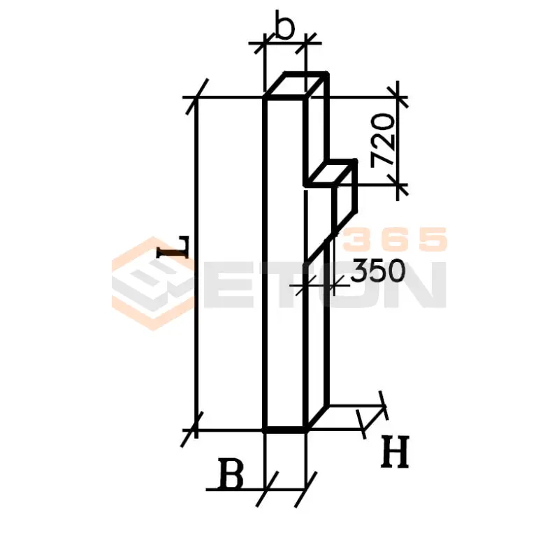 Колонны железобетонные для многоэтажных производственных зданий на высоту этажа 3,6 м Серия 1.420-12 вып. 1 К 1а-3-2