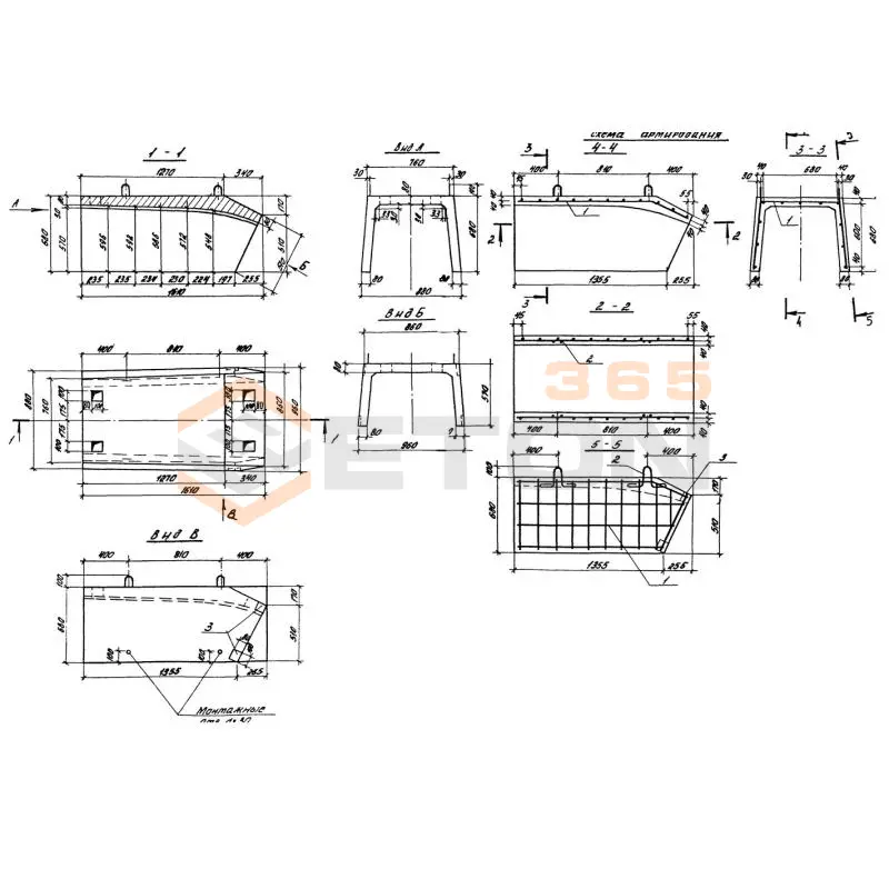 Блоки трамплина Серия 3.503.1-85 Б 1-50-1 (3.503.1-85)
