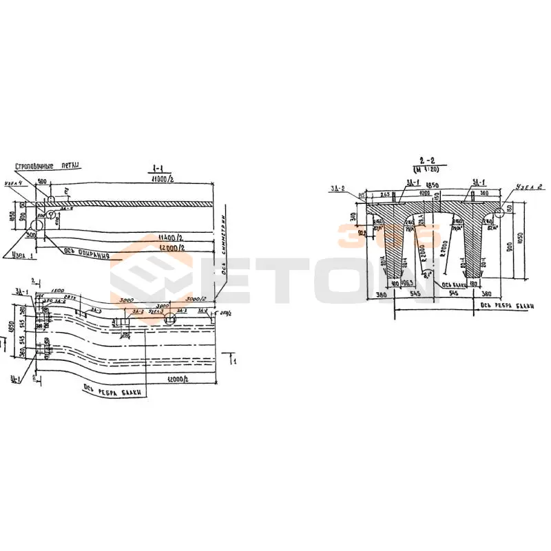 Балки пролетного строения ИНВ 34701м Б 2 (ИНВ 34701м)