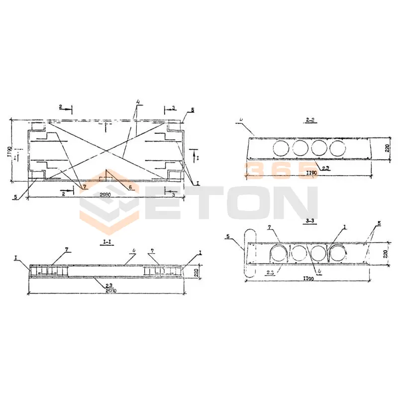 Плиты перекрытия многопустотные Серия 1.090.1-7с ПК 30-12-8 АIIIтс9 (1.090.1-7с)
