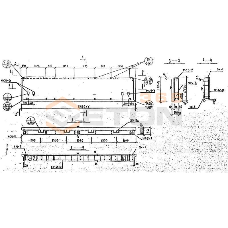 Панели наружных стен Серия 1.232 КЛ-2 НР 1-60-12-35 (1.232 КЛ-2)