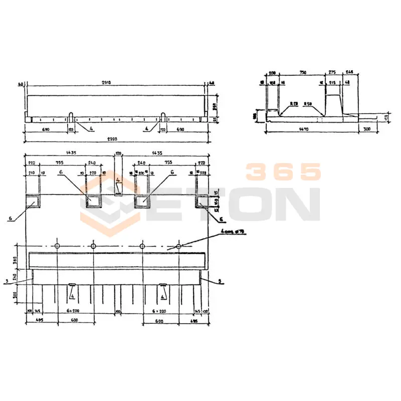 Блоки тротуарные Серия 3.503.1-81 Т 75-35 тАIII-1