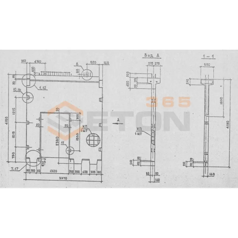 Диафрагмы жесткости Серия 1.020.1-2с/89 2Д 34-42-2-2 с