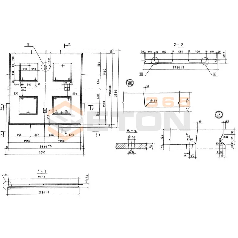 Плиты пролетные Серия 1.420.1-24с ПП 1-2-1 (1.420.1-24с)