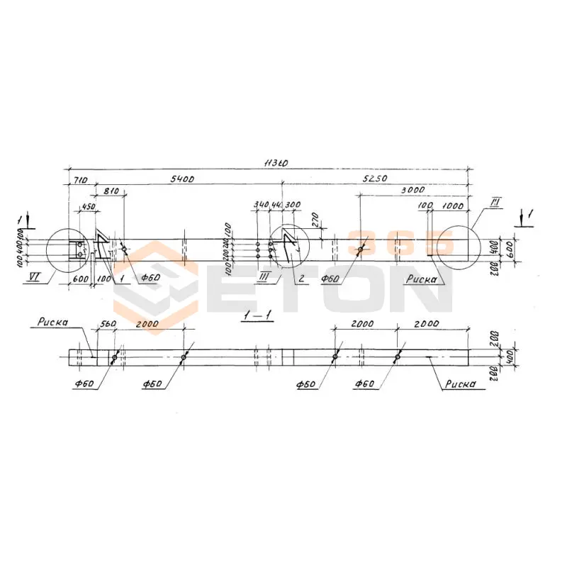 Колонны высотой 5,4 м Серия 1.420.1-20с К 45-2 с
