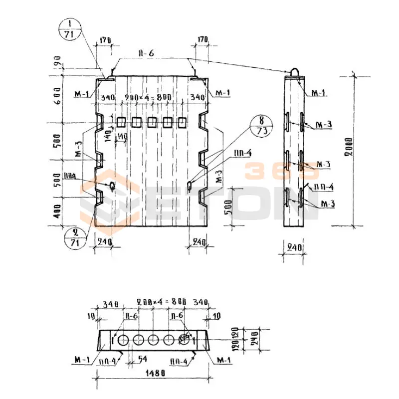Блоки вентиляционные Серия ИИ 04-16 ВБС 15-20 (ИИ 04-16)
