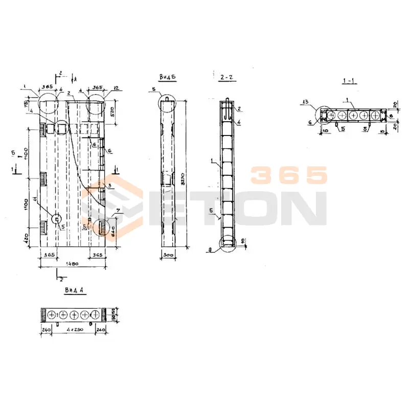 Вентблоки-диафрагмы жесткости Серия 1.034.1-1/90 ВД 33-15-30