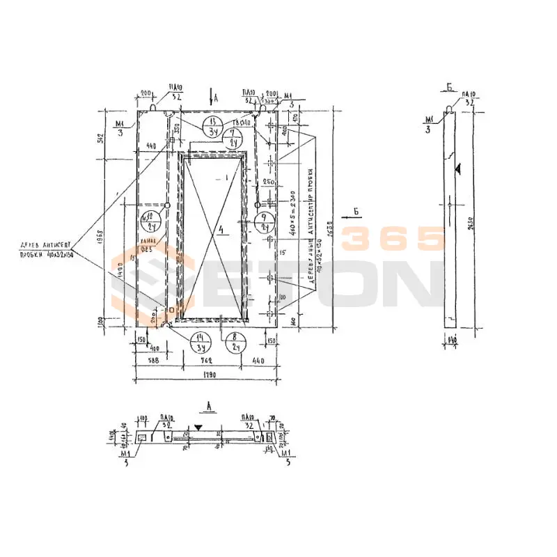Панели внутренних стен Альбом 3РС 31-11 3В 8-2 (Альбом 3РС 31-11)
