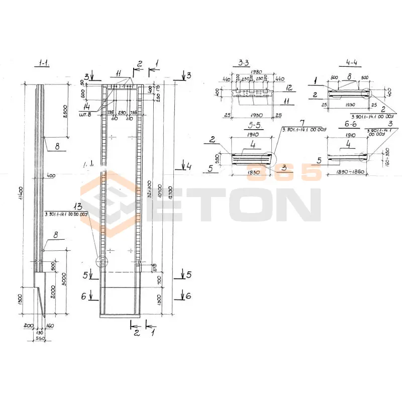 Панели стеновые Серия 3.901.1-14 2ПС 114-4-6 ш-1 (3.901.1-14)