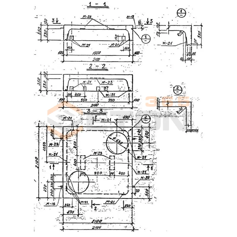 Блоки камер Серия 3.903 КЛ-13 ВБК 1,8-1 (2х630)