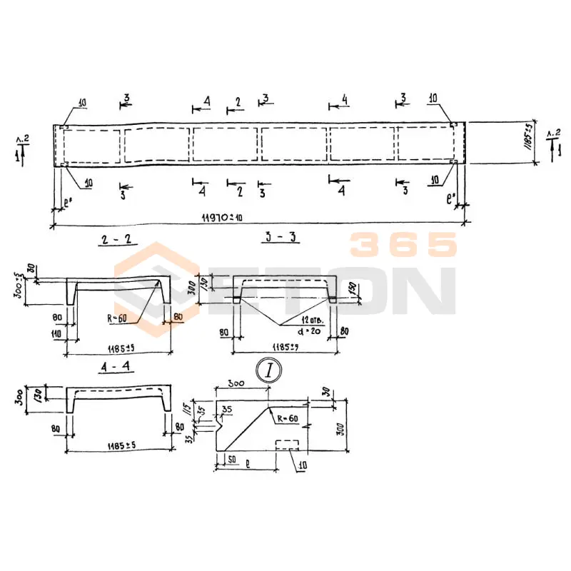 Панели стеновые Серия 1.432.1-20 ПСН 120-12-1 АIIIвт-1 (1.432.1-20)
