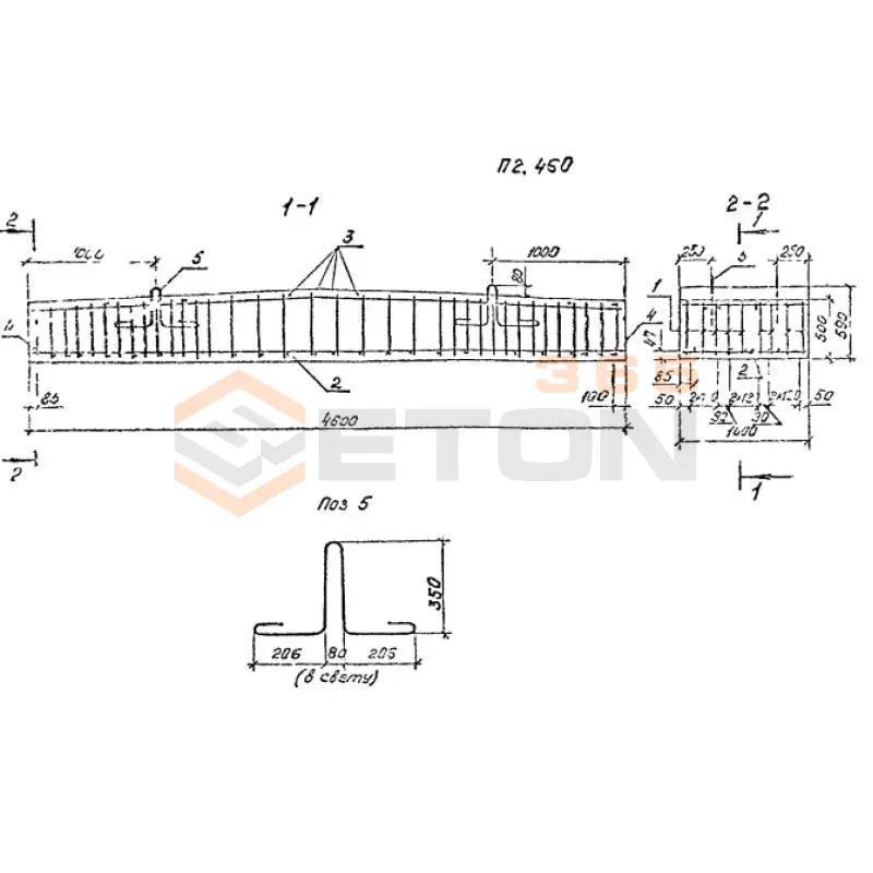 Блоки перекрытий средней части труб Серия 3.501.1-179.94 П 2-460
